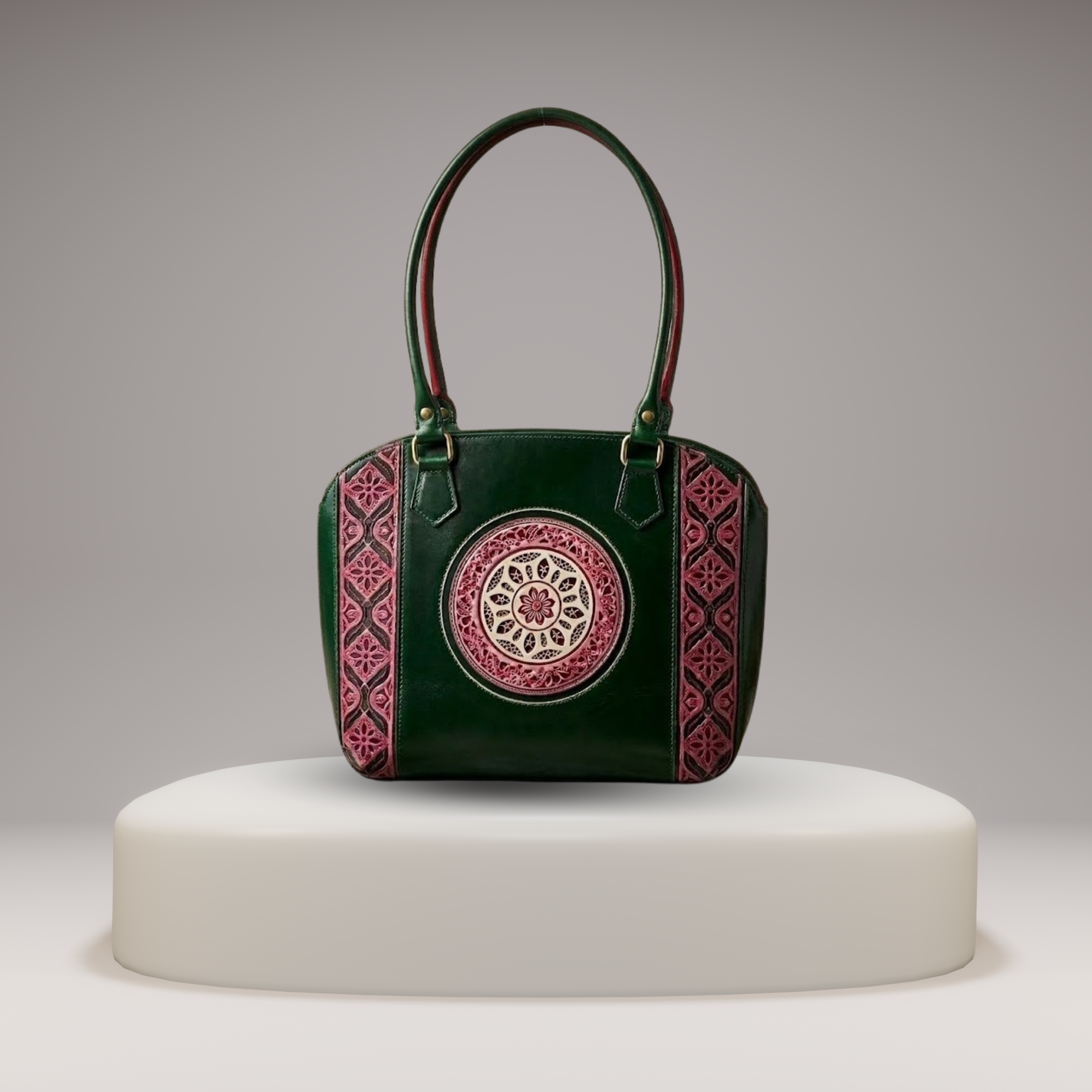 Shantiniketan Green Big Vanity Bag