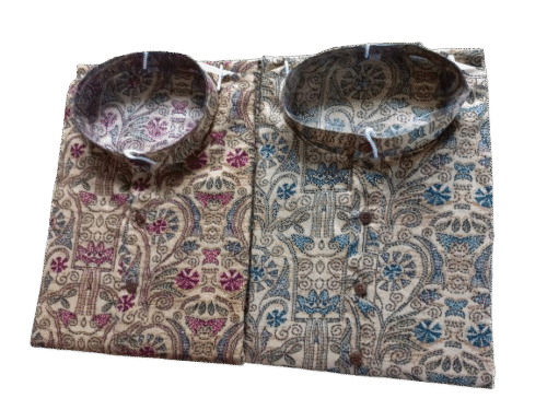 Madhubani Kantha Stitch print cotton Punjabi