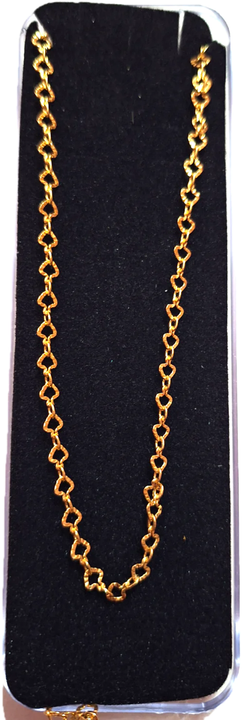 Chain with pan ring single piece size 24 Gold Plated