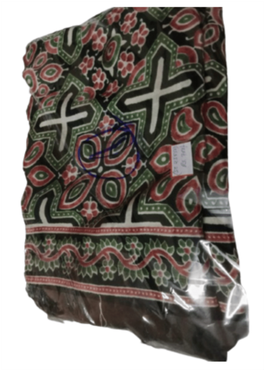 Modal Silk Saree with bottle green and black mustard colour - Image 3