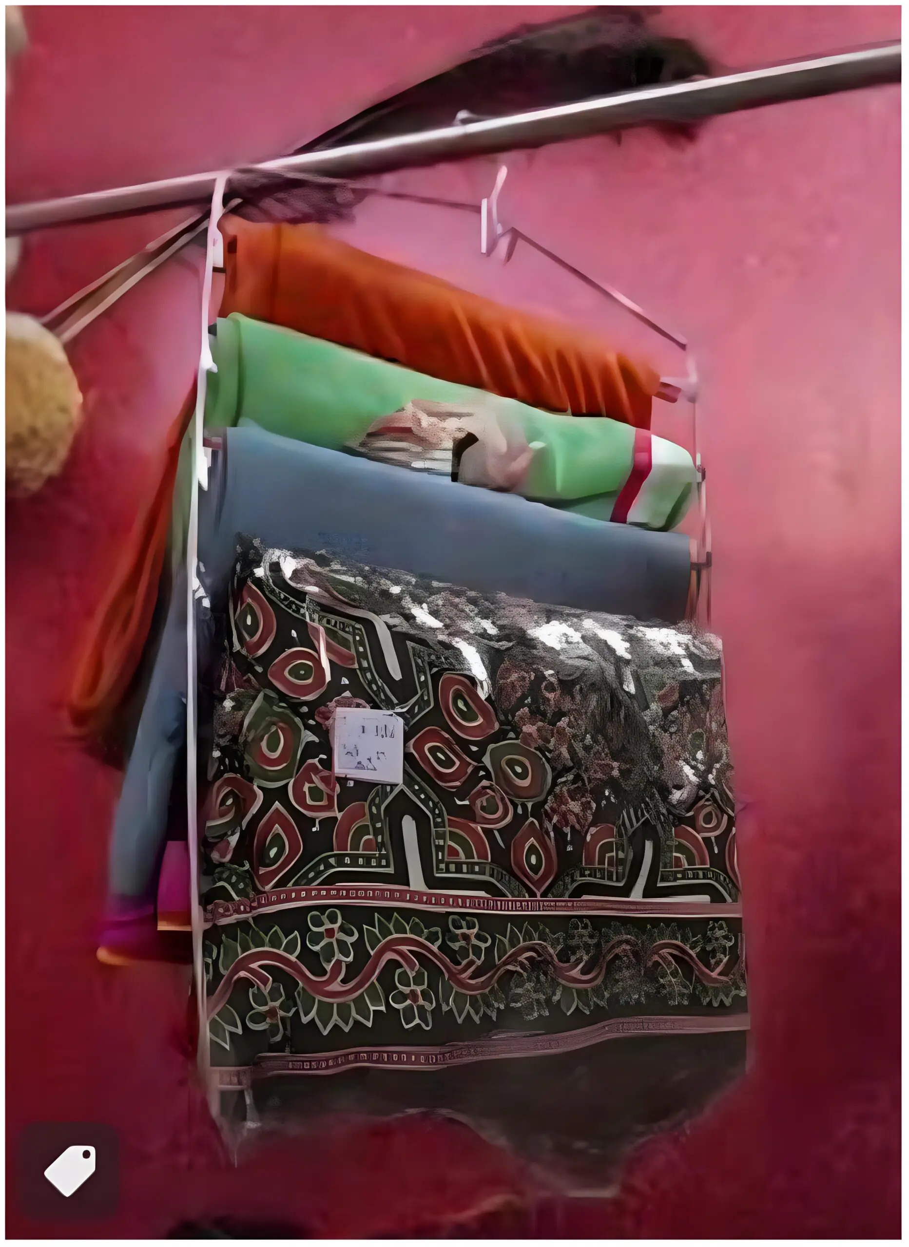 Modal Silk Saree with bottle green and black mustard colour - Image 4