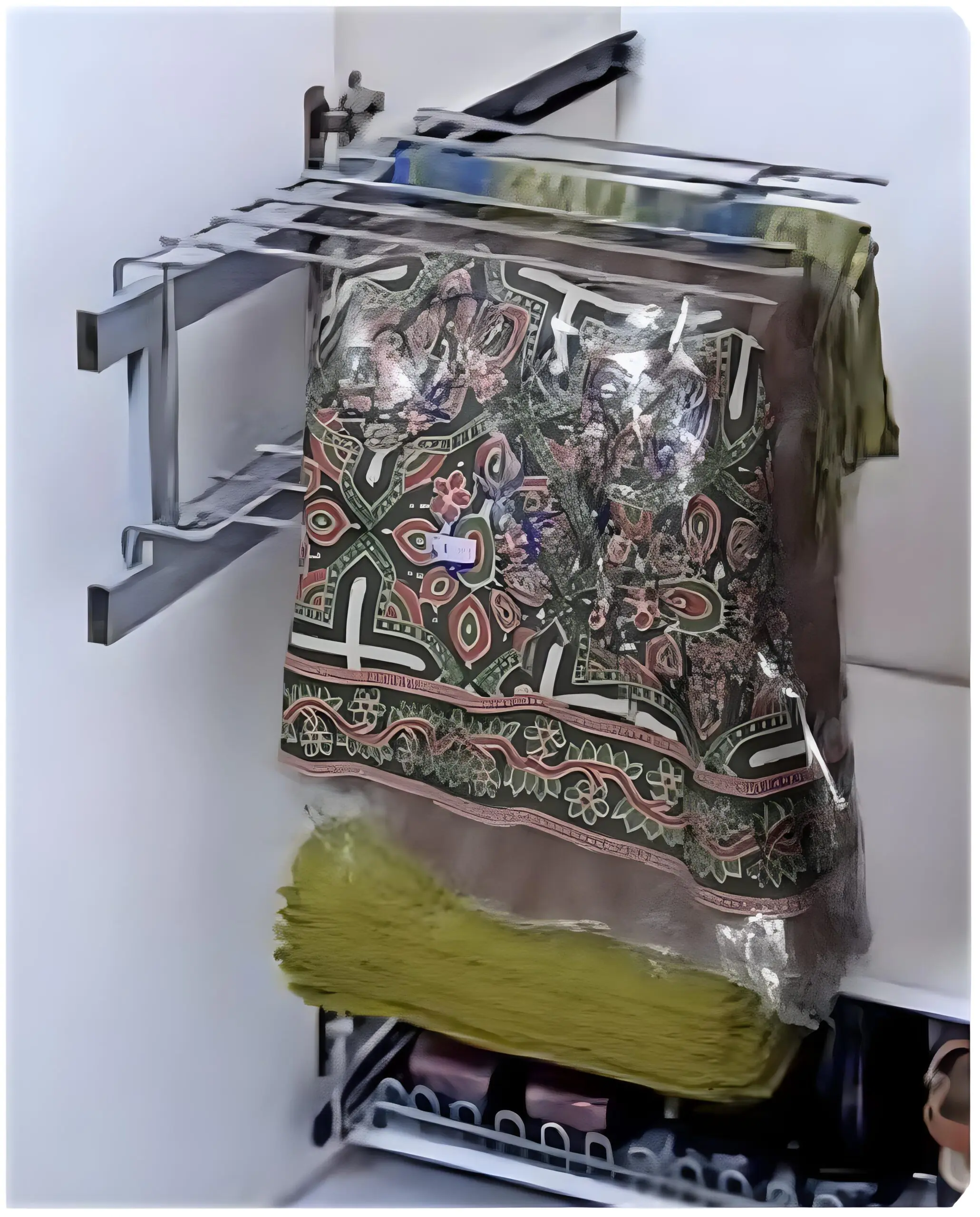 Modal Silk Saree with bottle green and black mustard colour - Image 2