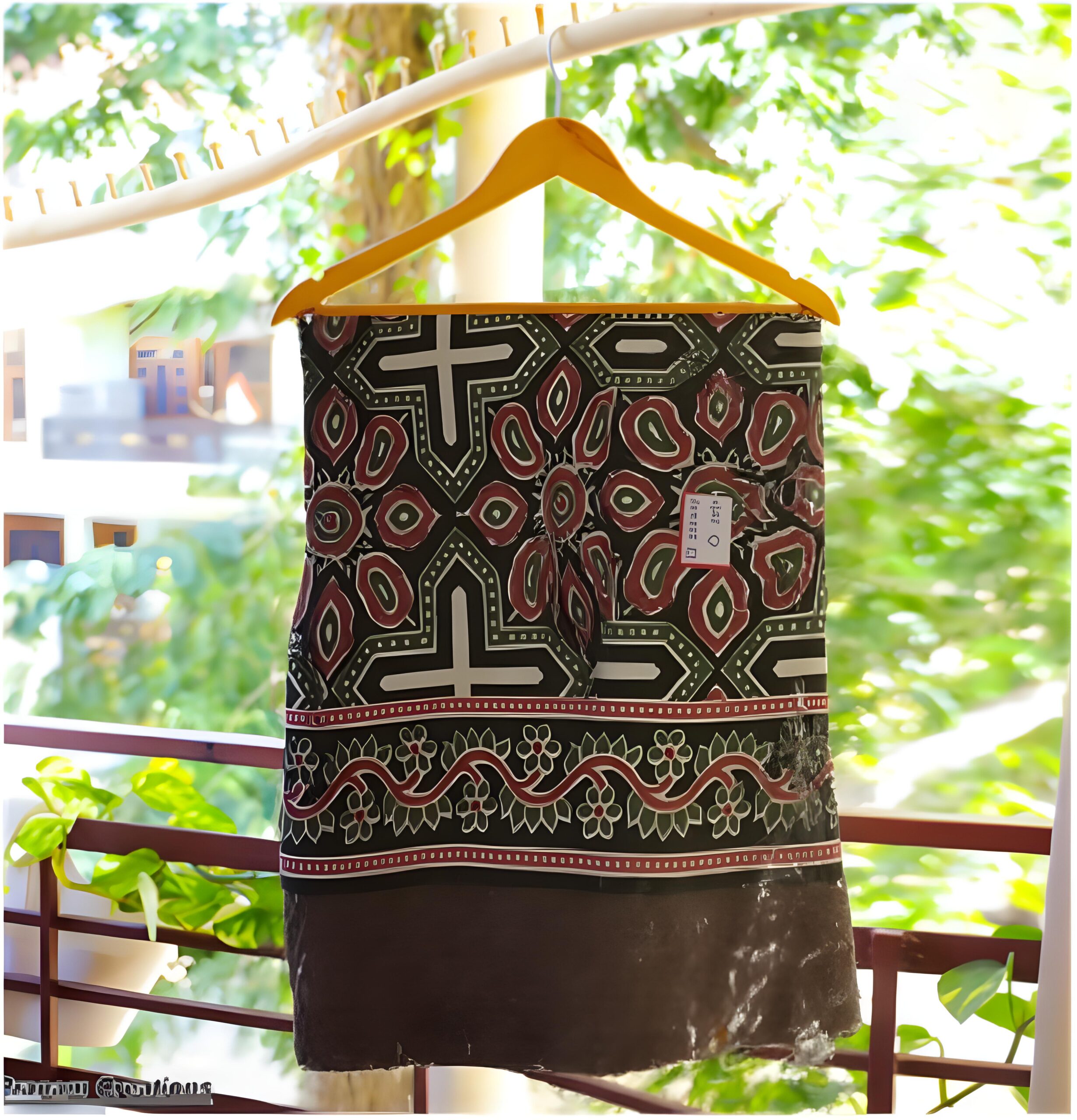 Modal Silk Saree with bottle green and black mustard colour - Image 5