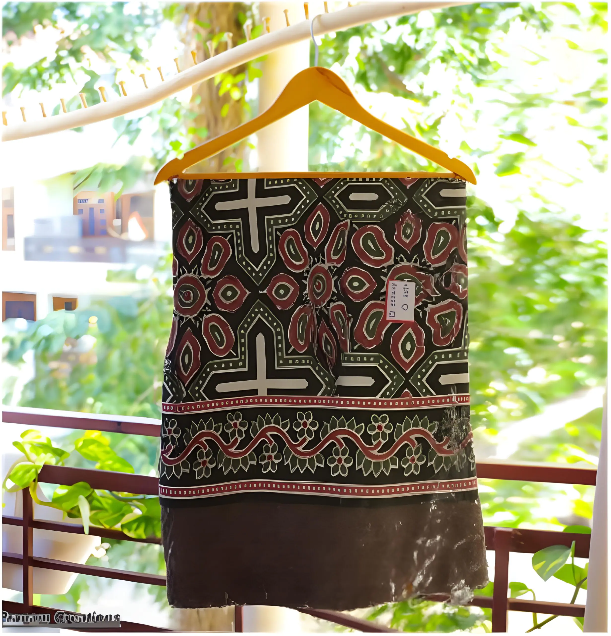 Modal Silk Saree with bottle green and black mustard colour - Image 5