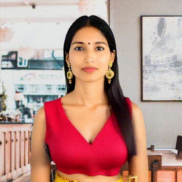 Sleeveless Chikankari red and rani Blouse