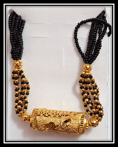 Mangal Sutra with Dholok Tarcel design chain Gold Plated - Image 4