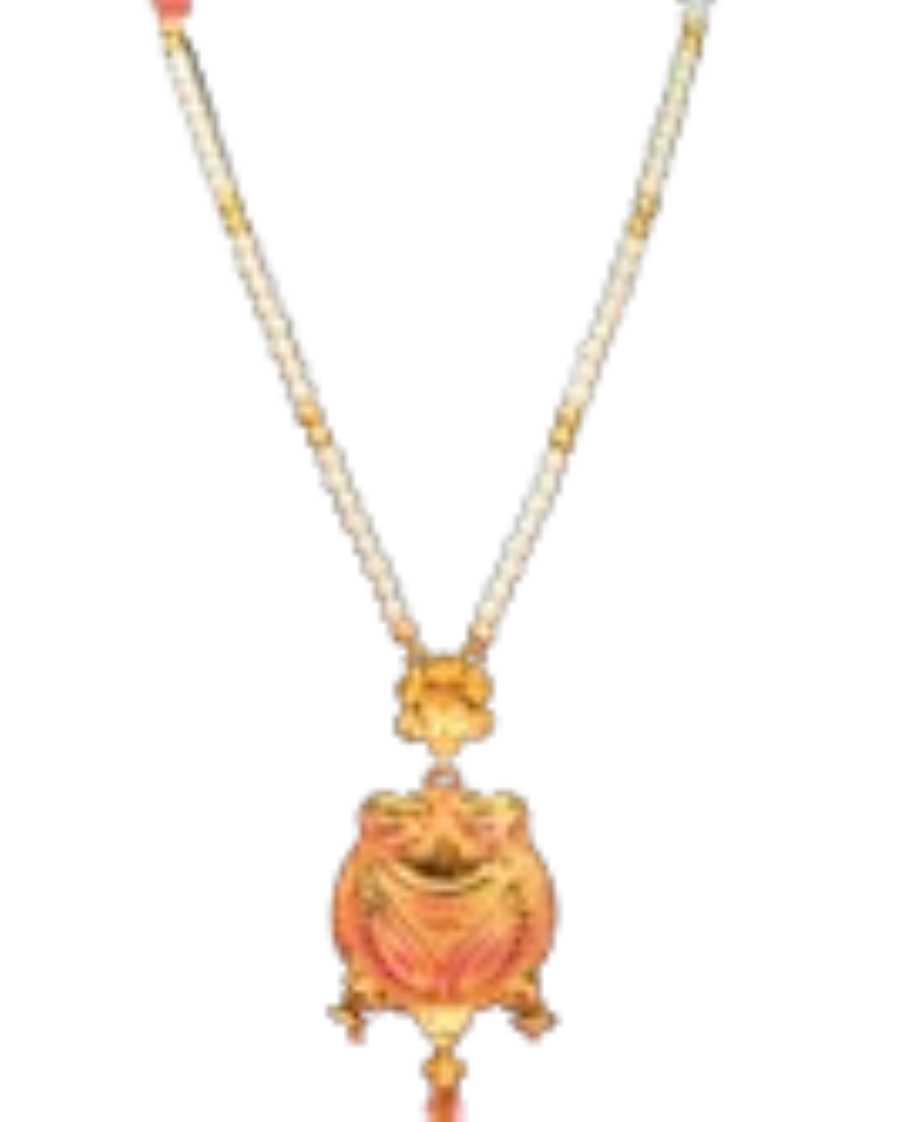 Long Pearl chain with Pendant and Earring set and mov chain - Image 5