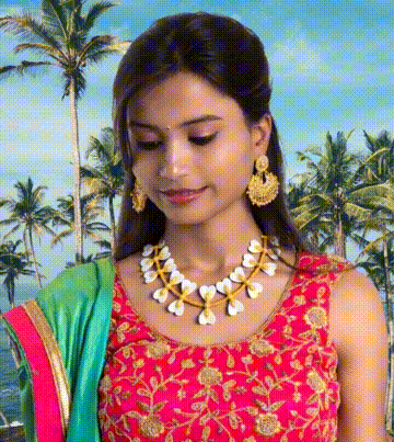 Shell Necklace with earring set