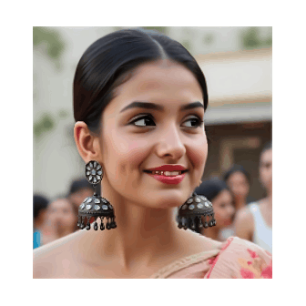 Kan Bala earring with Afghani antique Jhumka Design