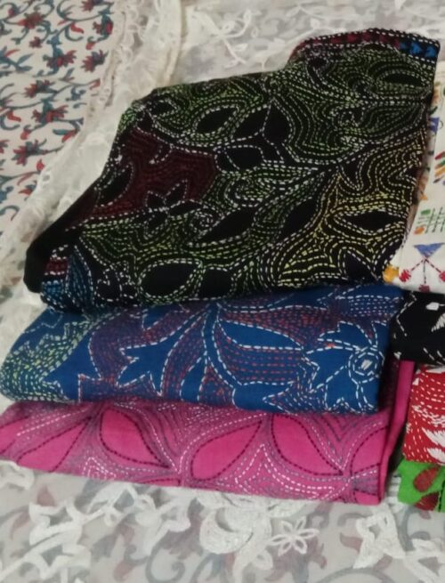 Reverse Kantha Plazo (Black)