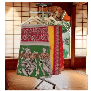 Chanderi Print Saree with Red colour with Green Pallu