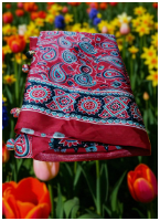 MOHAR Maroon Saree - Image 3