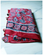 MOHAR Maroon Saree - Image 2