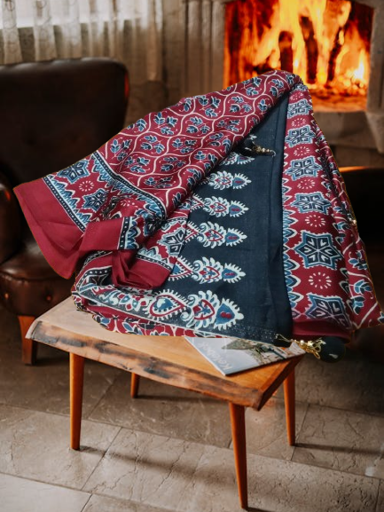 MOHAR Red Saree - Image 4