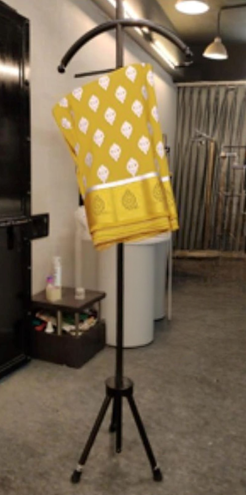 TRISHLA BUTA Saree with self Zaripar with Yellow colour - Image 6