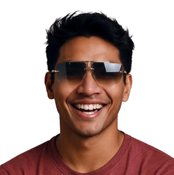 Frameless Sunglass for gents with brown colour shaded tint